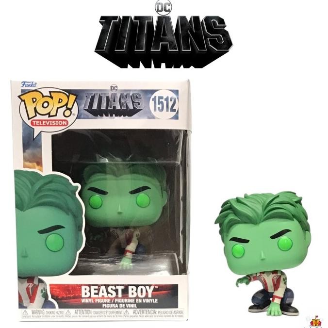 Funko Pop! DC Titans Beast Boy #1512 With Protective Case - 3.5 Inch Collectible Vinyl Figure