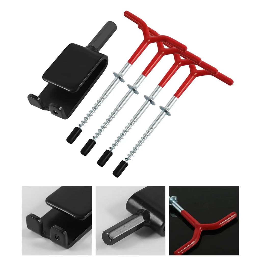 Ice Fishing Shelter Anchor with Drill Adapter Sleeve for Camping Fishing Tent