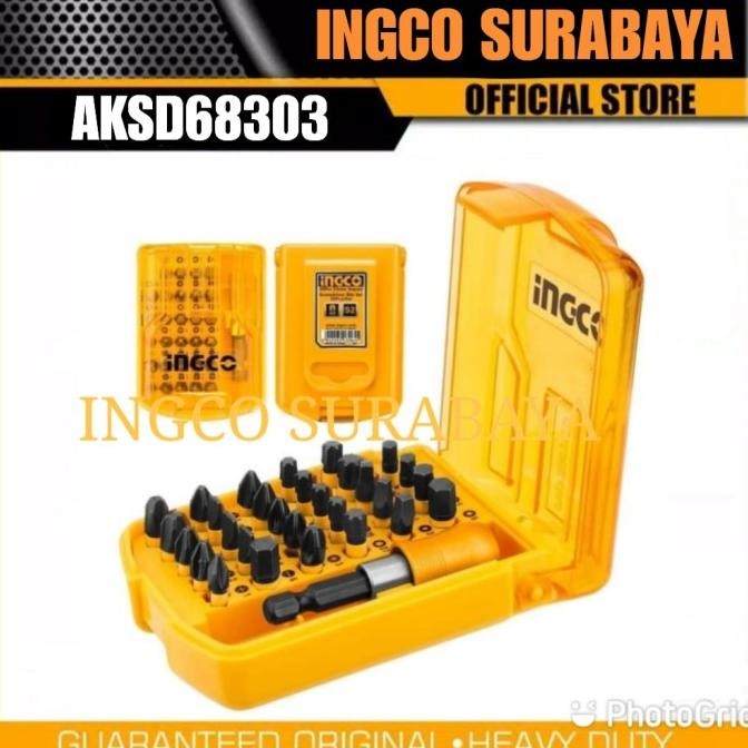 Jual Ingco Aksd68303 Impact Screwdriver Bit Set 30Pcs Mata Obeng Plus ...