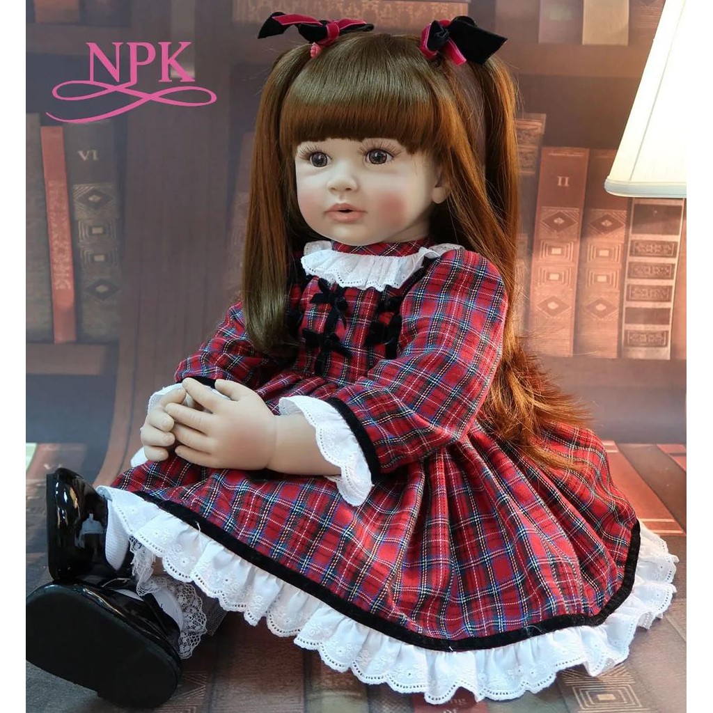 Jual high quality 60cm big size reborn toddler princess silicone vinyl ...