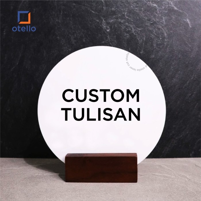 Jual Sign Meja Akrilik Custom Tulisan Table Signage Papan Standing ...