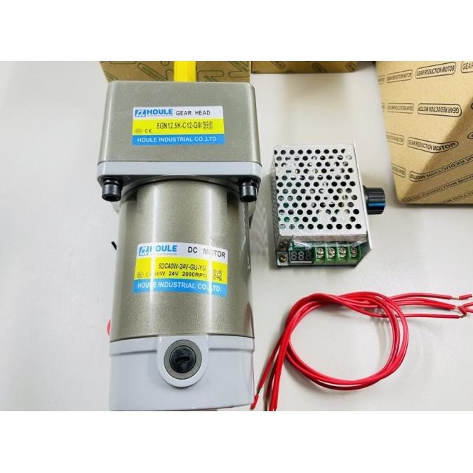 Jual DC Speed Control Motor Gearbox 40W 12V - 24V - Gear Head ...