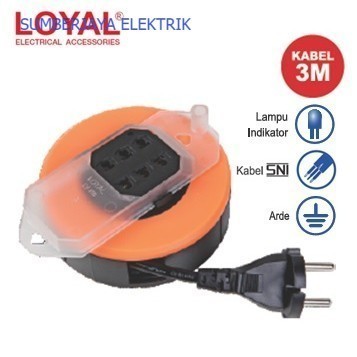 Jual PROMO Kabel Roll / Kabel Box Travel Mini 3 Lubang 3 Meter 3Mtr ...