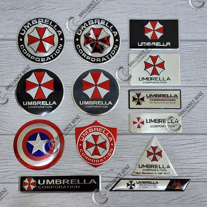 Jual EMBLEM 3D ALUMUNIUM UMBRELLA RESIDENT EVIL STICKER PLAT UMBRELLA ...