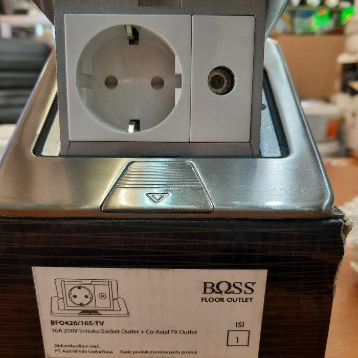 Jual Jual Stop Kontak Lantai Boss Stop Kontak + Coaxial Tv Outlet ...