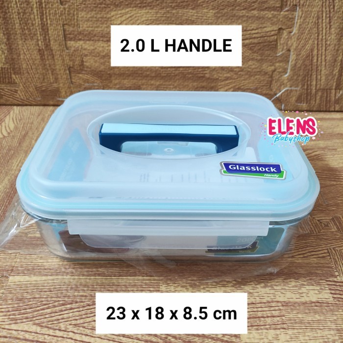 Jual Glasslock food container glass 2L Handle | Shopee Indonesia