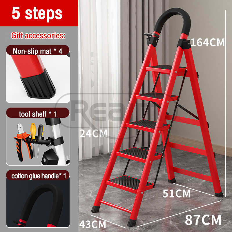 Jual HARGA GROSIR !! Reaim Tangga 3/4/5/6 Step Rumah Lipat Tangga Besi