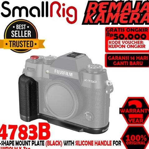 SMALLRIG X-T50 Handgreep, Siliconen L-shape Handle voor FUJIFILM X-T50, Ingebouwde Quick Release plaat voor Arca, met Ontspanknop en Hot Shoe Cover, Charcoal Silver - 4712
