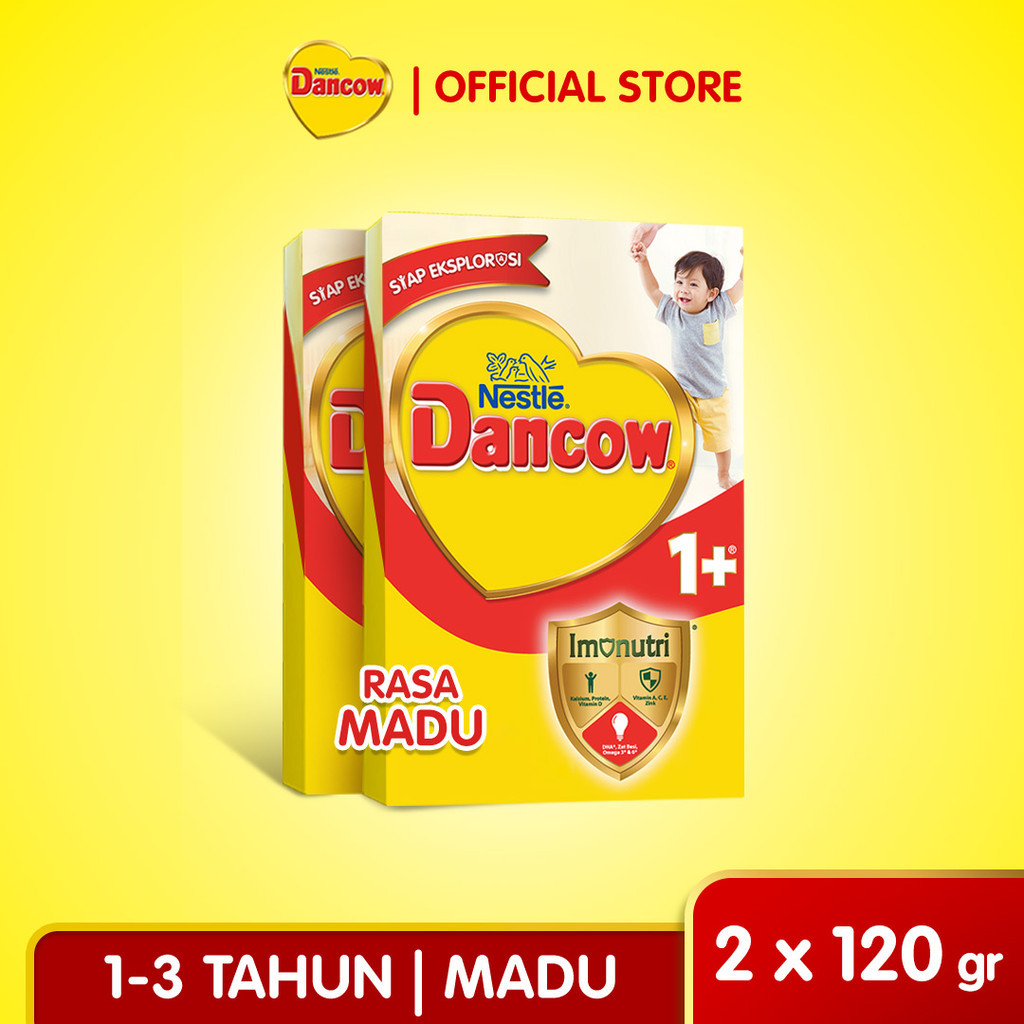 Jual Nestle Dancow 1+ Susu Pertumbuhan Rasa Madu 1-3 Tahun Box 120 g x2 ...