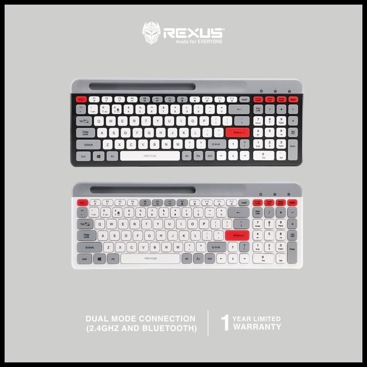 Jual Rexus KB02 Wireless Keyboard Dual Connection Mosaic KB-02 | Shopee ...