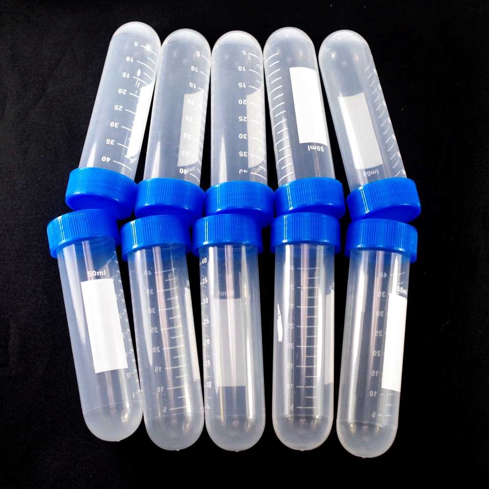Jual Pack of 50pcs Scale line 50ml Laboratory Plastic Centrifuge tube ...