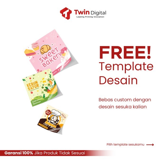 Jual Stiker Label Produk Kemasan Kotak Custom- Sticker Vinyl Cutting ...