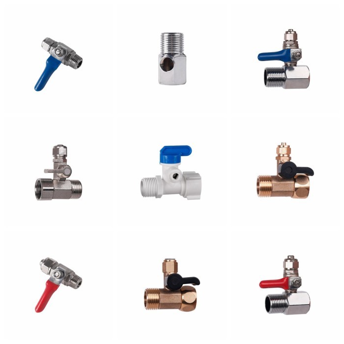 Jual CHROMEE RO Water Filter Inlet Tee Type Ball Valve Metal Plastic ...