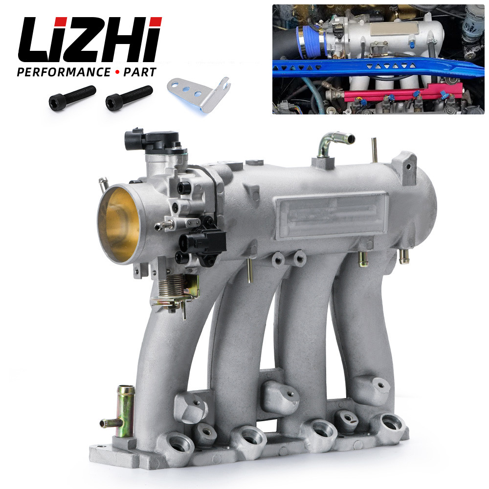 Silver D15 D16 DSeries Intake Manifold+Throttle Body For Honda - Foto 6