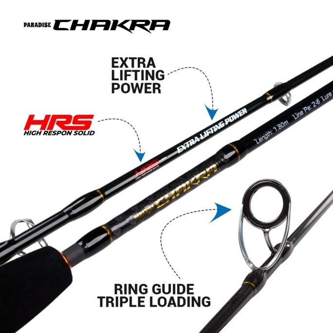 Jual Joran Paradise Chakra Deep Sea Jigging Rod 180CM PE 2-6 Butt Joint ...