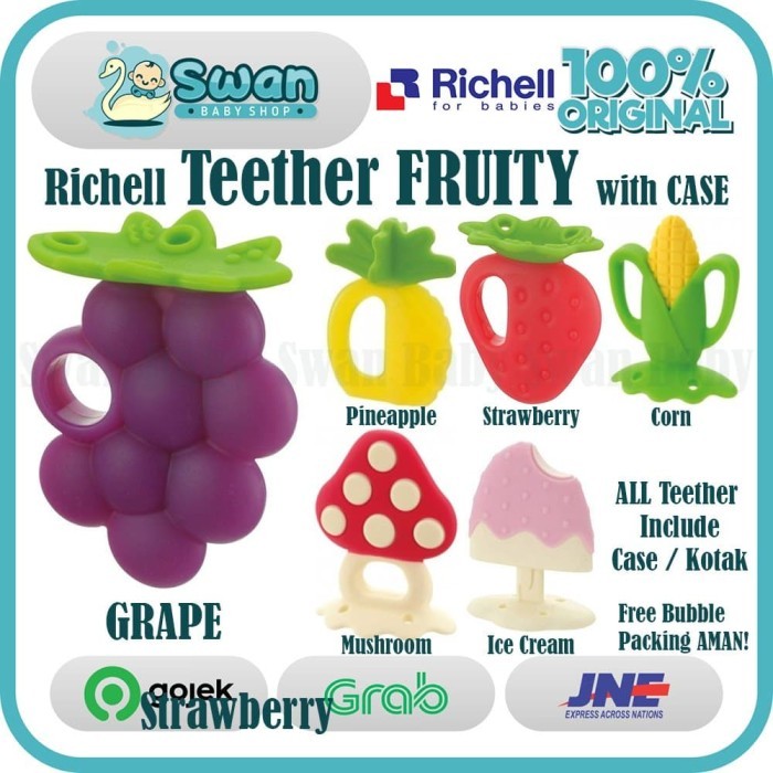 Jual RICHELL TEETHER WITH CASE ( FRUITY ) | Shopee Indonesia