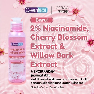 Cleanface 3in1 Micellar Water Normal Skin Oily Skin 100ml 250ml Purbasari Tnt Beauty Shop