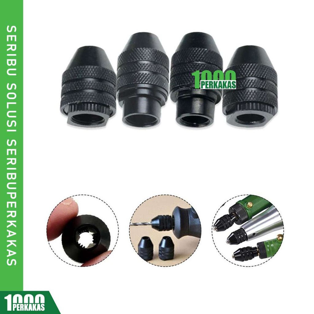 Jual 1P Chuck Multi Keyless / Dremel Rotary Shaft Tool 4 Types Optional ...