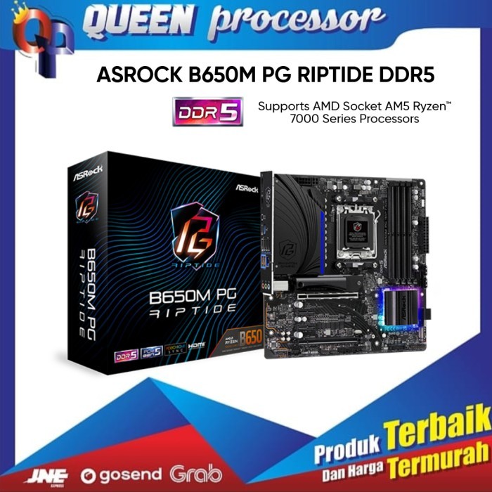 Jual ASROCK B650M PG RIPTIDE DDR5 ( AM5 / B650 / DDR5 ) | Shopee Indonesia