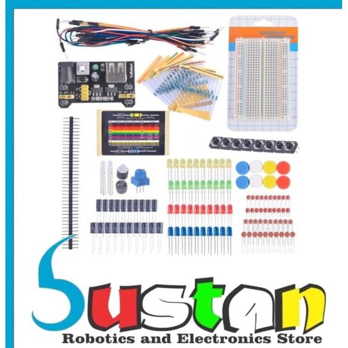 Jual KIT EDUCATION ARDUINO ELECTRONIC FANS BREADBOARD CABLE RESISTOR ...