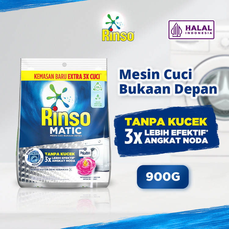 Jual Rinso Detergent Bubuk Konsentrat Deterjen Matic Mesin Cuci Bukaan ...