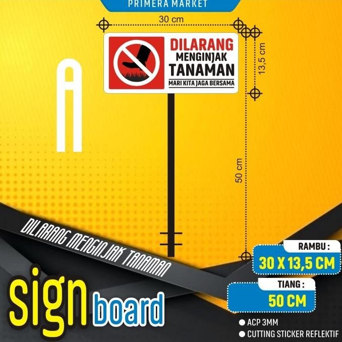 Jual NEW RAMBU DILARANG MENGINJAK RUMPUT / TANAMAN TYPE B 0310T ...