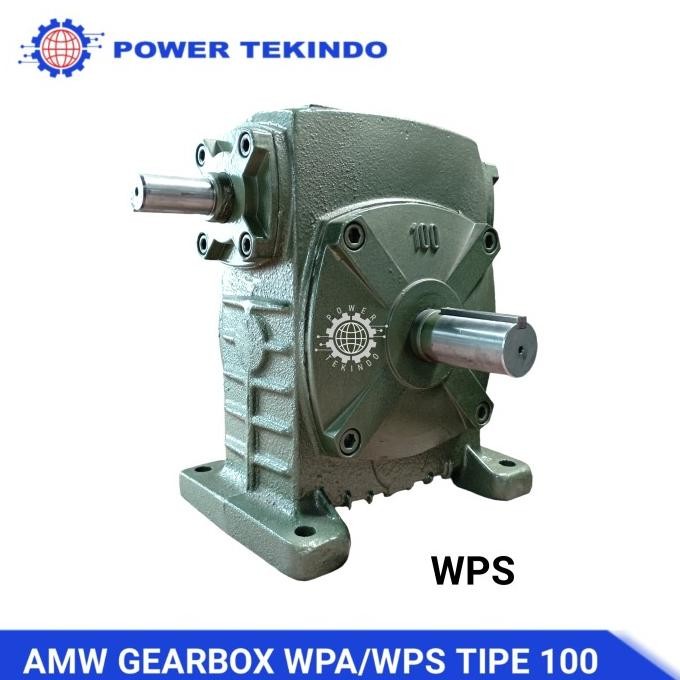 Jual Amw Gearbox Wpa / Wps 100 Ratio 10-60 Lengkap Speed Reducer Gir ...