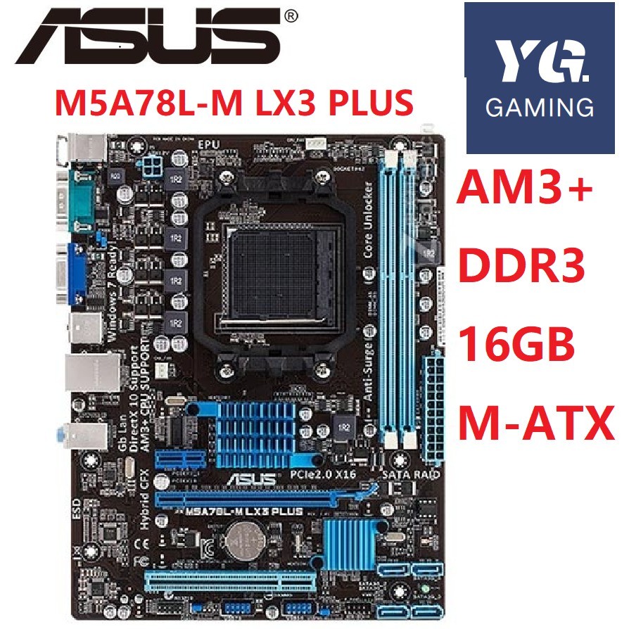 Pack Carte Mère ASUS M5A78L-MLX3 + CPU AMD FX4300 + 4Go DDR3 + Carte USB3 PCIe