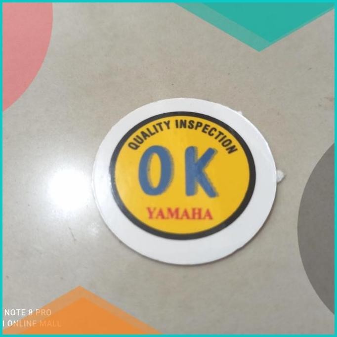 Jual stiker sticker yamaha ok kuning quality inspection yamaha ...
