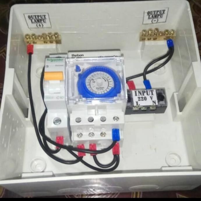 Jual TERLARIS - Panel Timer Otomatis ( Box Mcb +Timer Theben + Mcb 1p ...