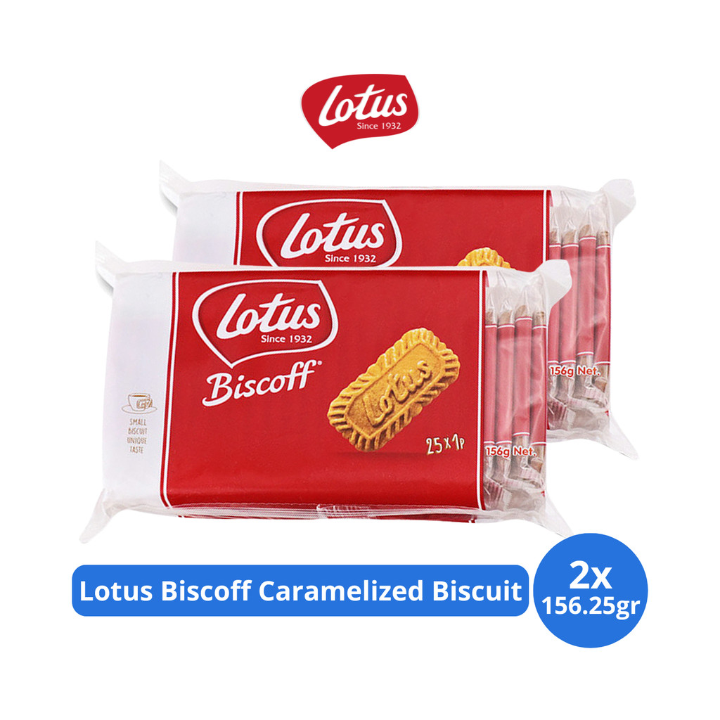 Jual Lotus Biscoff Caramelized Biscuit 156,25gr x 2 pcs | Shopee Indonesia