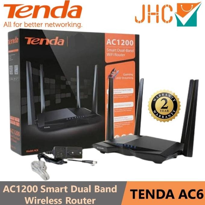 Jual TERBARU - Tenda AC6 Dual-Band AC1200 MU-MIMO Smart Wireless Router ...