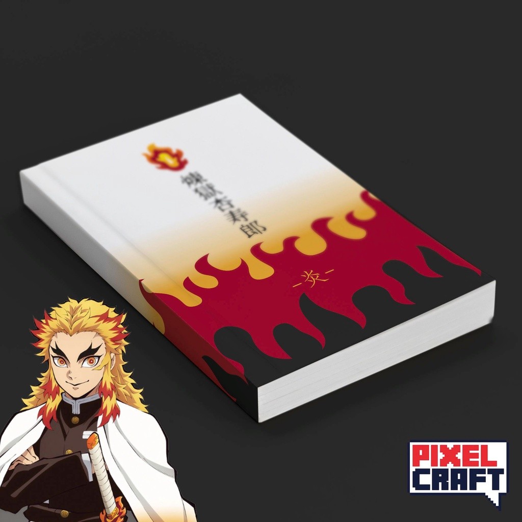 Jual Pocket Note Anime KIMETSU NO YAIBA Softcover A6 Motif Rengoku ...