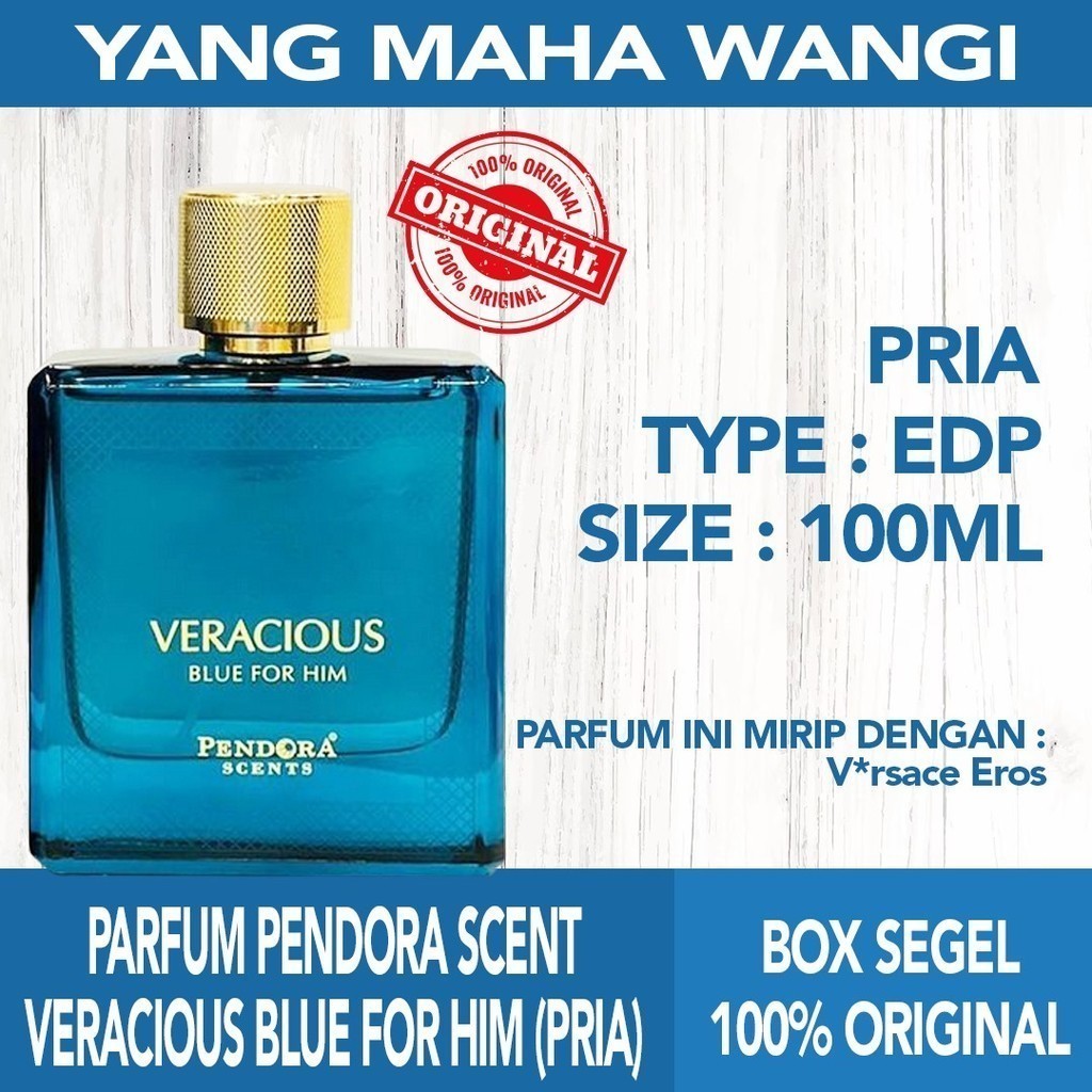 Jual PARFUM ORIGINAL PENDORA SCENTS VERACIOUS BLUE FOR HIM EDP 100ML ...