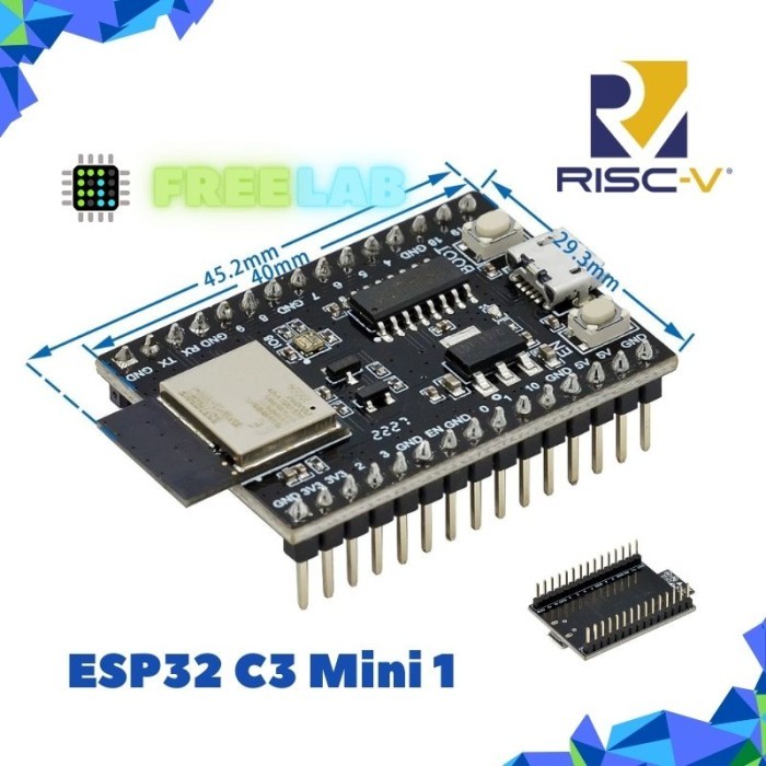 Jual ESP32-C3 RISC-V Dev Board ESP32-C3-MINI-1 WiFi Bluetooth 5.0 ESP32 ...