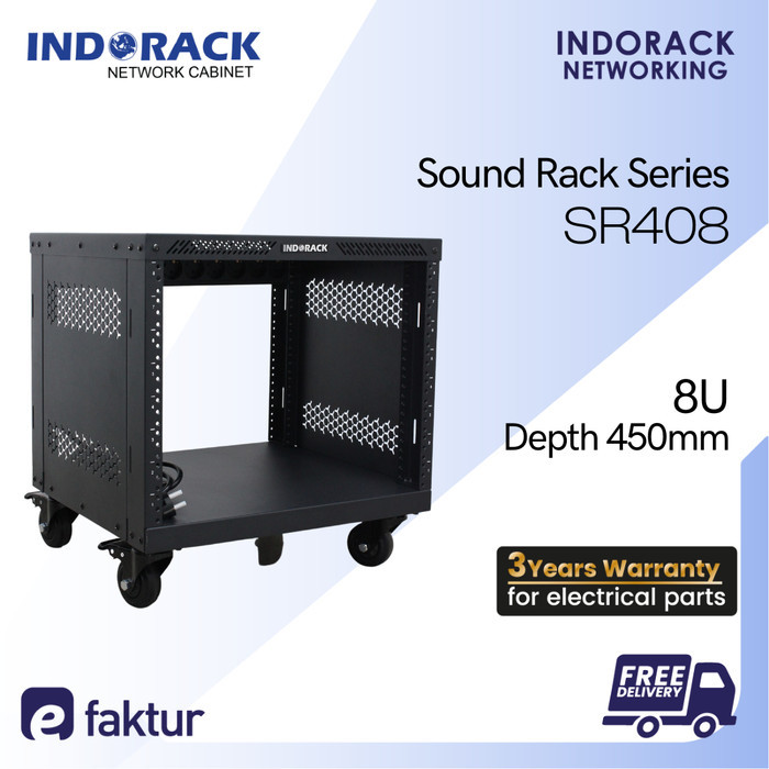 Jual Promo!! Indorack Audio Rack 8U Depth 450Mm Rack Audio Sound System ...