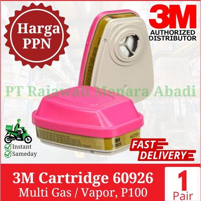 Jual 3M Multi Gas/Vapor Cartridge/Filter 60926, P100 (isi 2 Pcs ...
