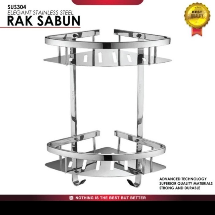 Jual Menarik Rak Sudut Stainless 2 Tingkat | Shopee Indonesia