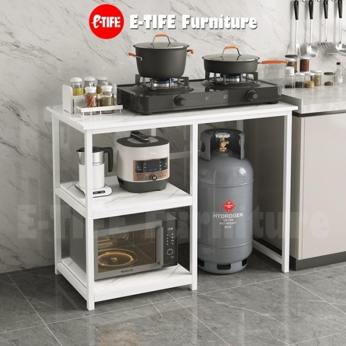 Jual E-TIFE Meja Kompor Gas 2 Tungku Rak Kompor 3 Susun PxLxT 100x45x80 ...