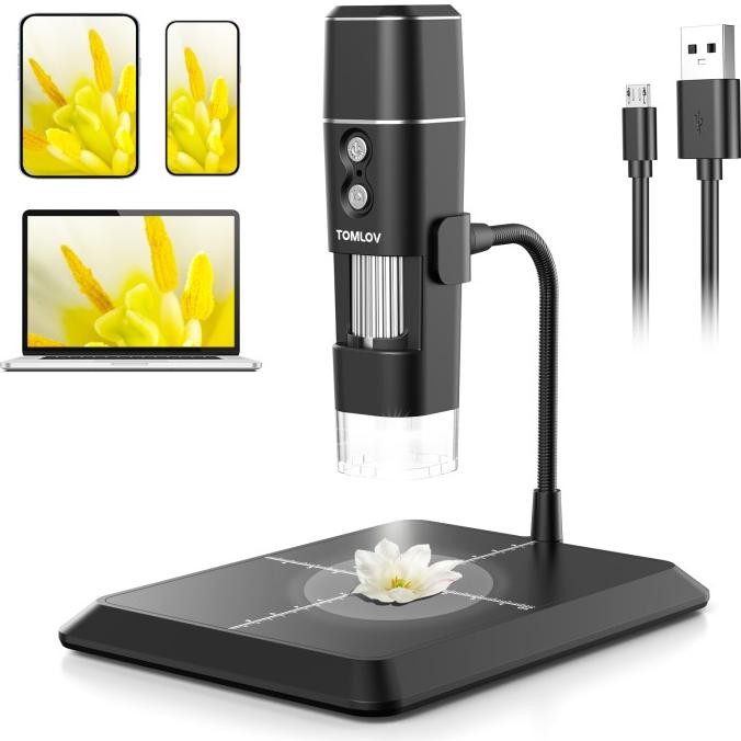 Jual TOMLOV Wireless Digital Microscope Handheld USB HD Inspection ...