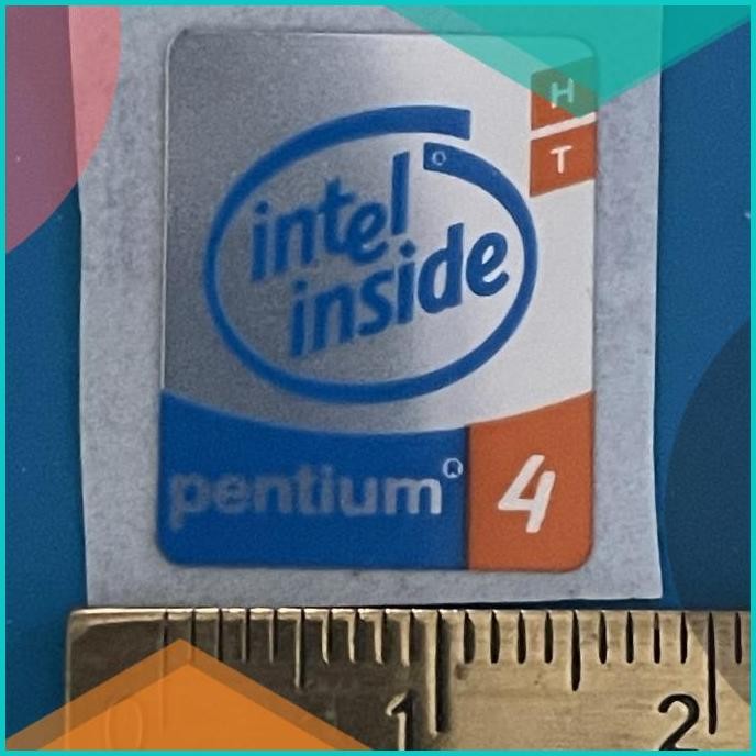 Jual Sticker stiker logo Pentium 4 HT ori ukuran kecil utk laptop ...