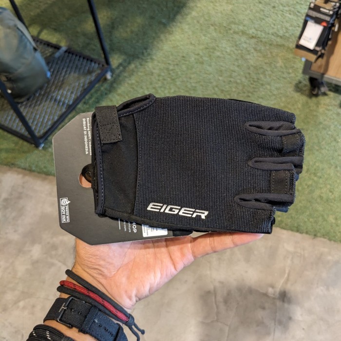 Jual EIGER RIDING GRIP GLOVES HALF - BLACK | Shopee Indonesia