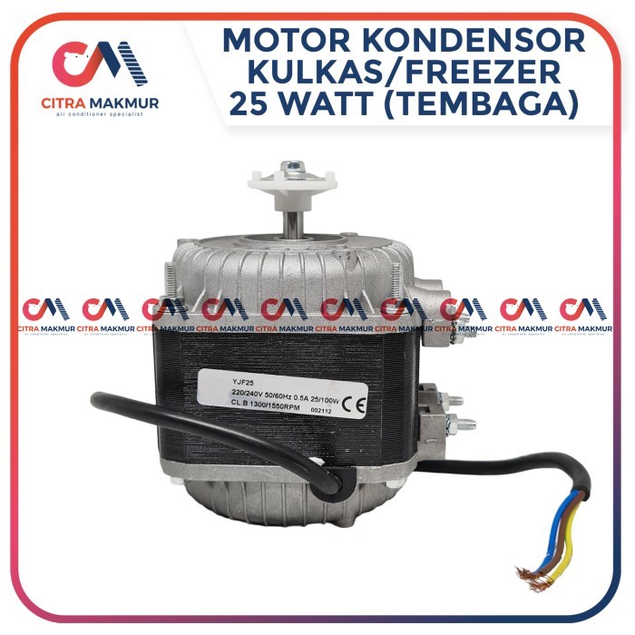 Jual MOTOR KONDENSOR 25 WATT KULKAS SHOWCASE FAN DINAMO KIPAS POLYTRON ...