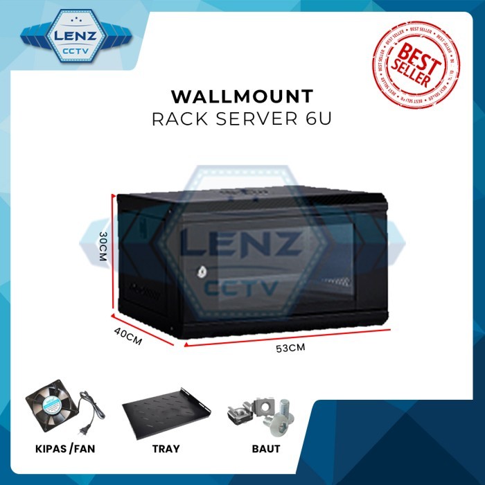 Jual Wallmount Rack 6U Single Door / Rack Server 6U Single Door ...