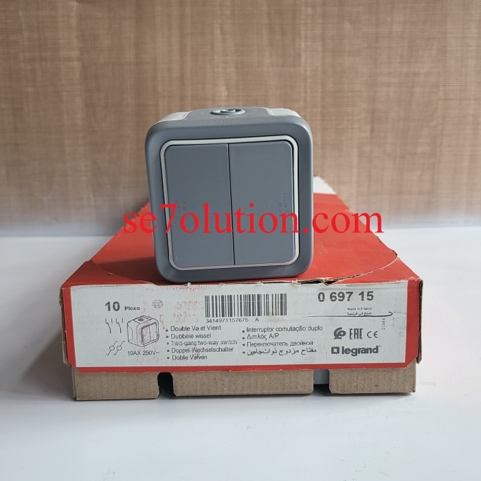 Jual Legrand Saklar 2 Switch Seri Outbow 10A Grey (Lg-69715) | Shopee ...