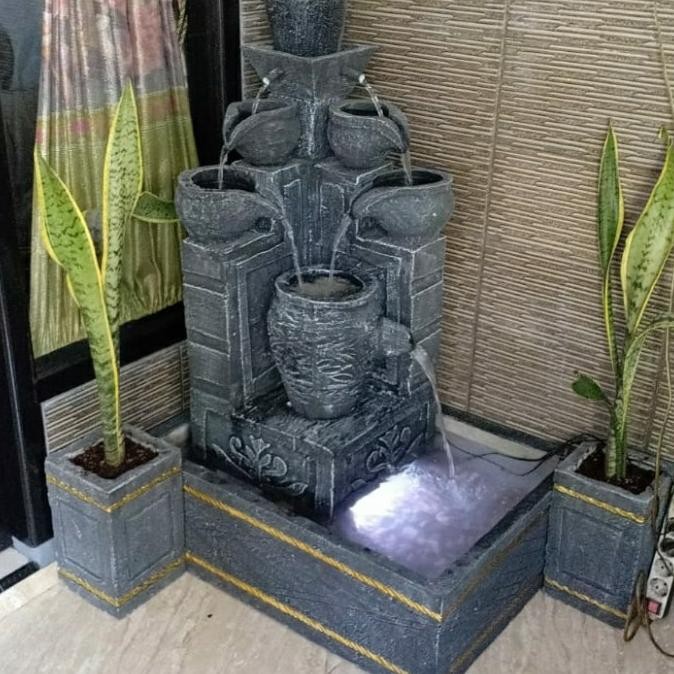 Jual air mancur minimalis ukuran kolam 80x60x25 tinggi 120 harga grosir