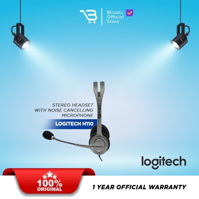 Jual Logitech H110 Stereo Headset Garansi 1 Tahun | Shopee Indonesia