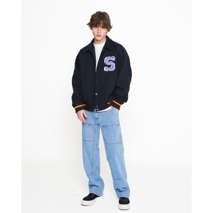 Jual Erigo Varsity Jacket Akito Black Unisex | Shopee Indonesia