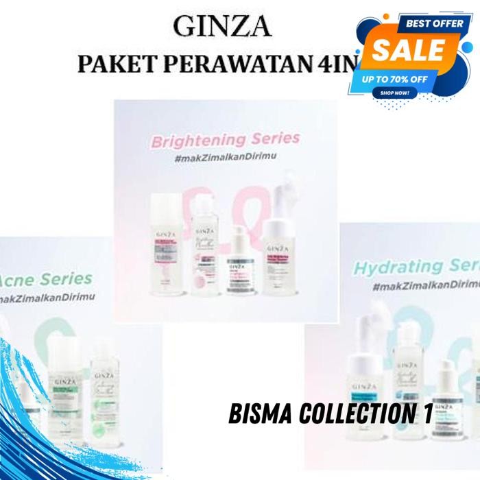 Jual GINZA PAKET PERAWATAN 4IN1 SERUM/SABUN/TONER/MICELLAR - GINZA 4IN1 ...
