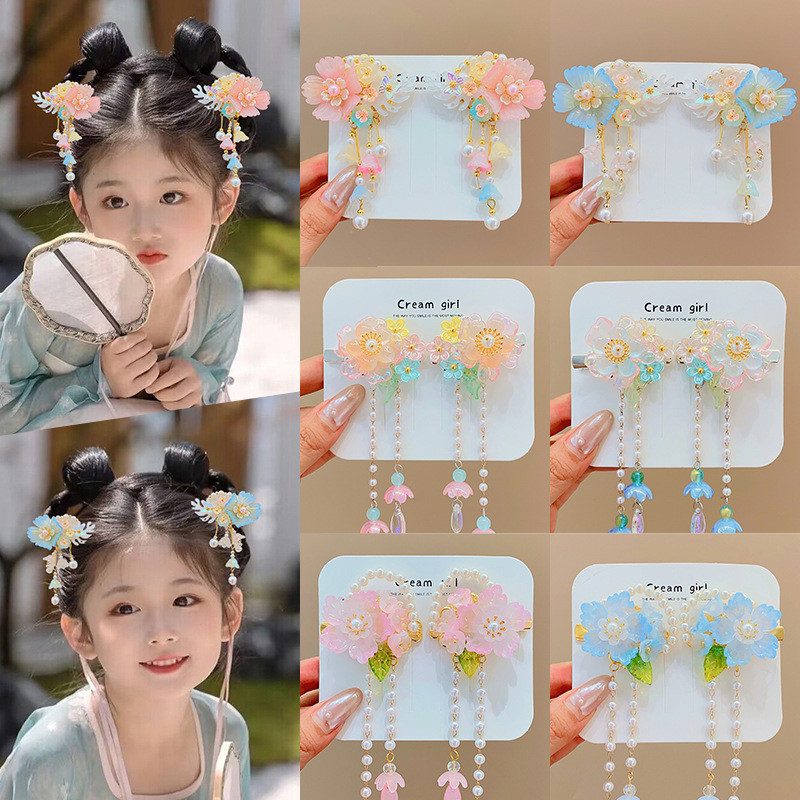 Jual [LuluKids] Jepit Rambut Motif China Bunga / Jepit Rambut Imlek ...